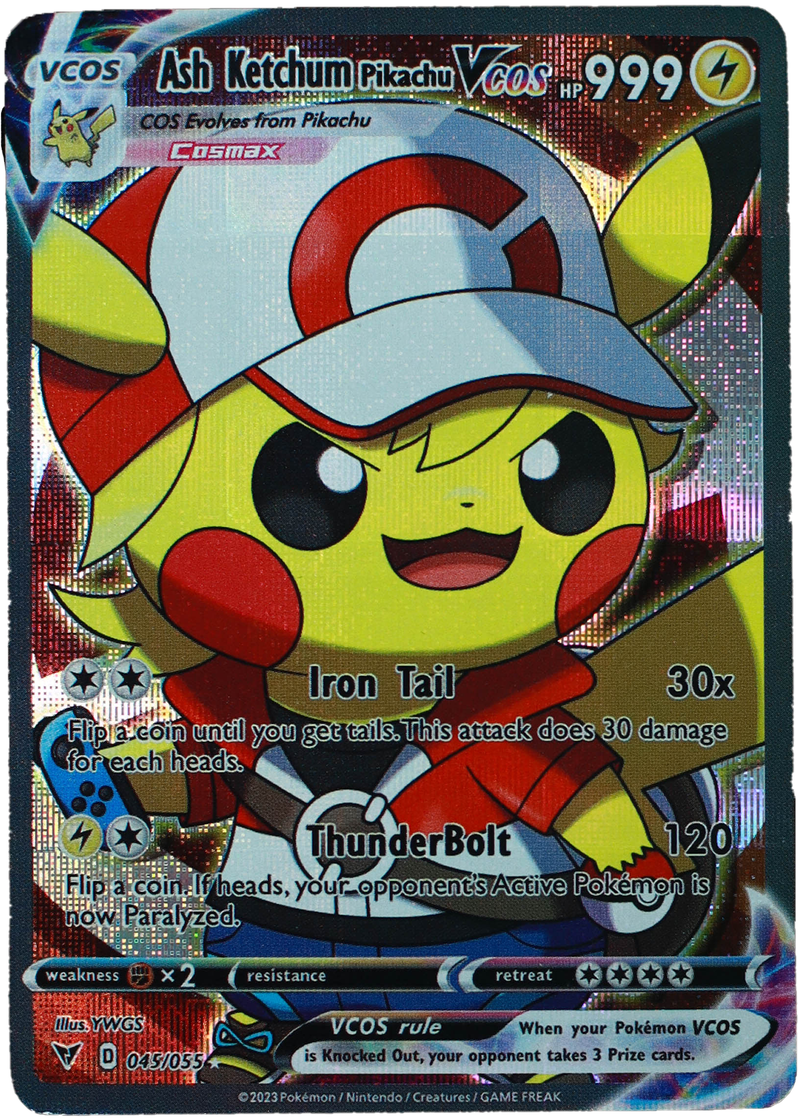 Pikachu Ash (Carta custom no original)-Kantocards