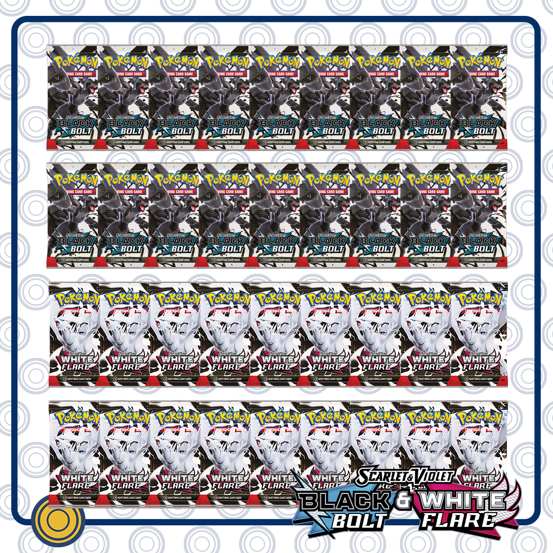 Black Bolt & White Flare (18 Sobres de C/U Equivalente a 1 Booster Box Mixta)