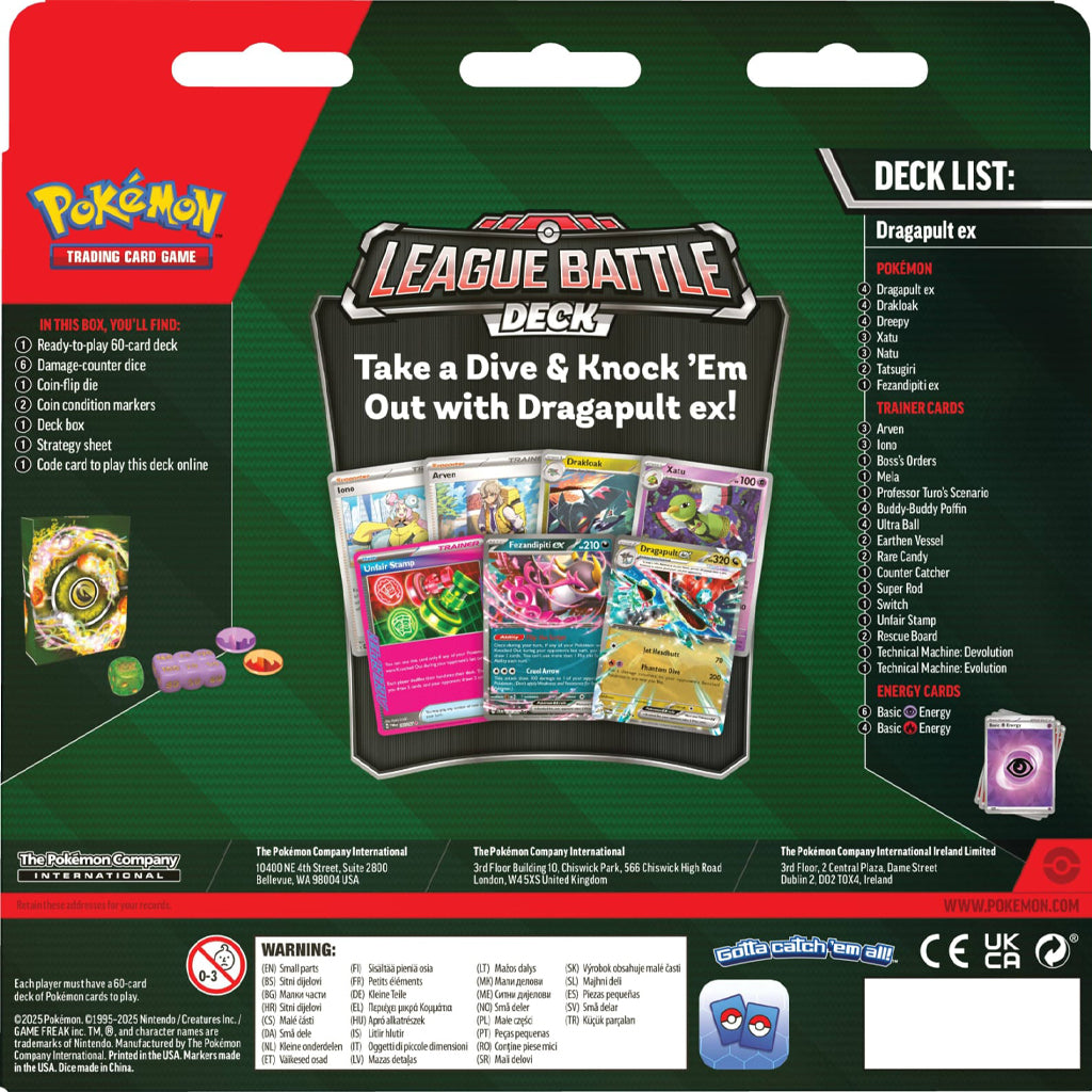 League Battle Deck Dragapult Ex - Español - Daño en caja-Kantocards