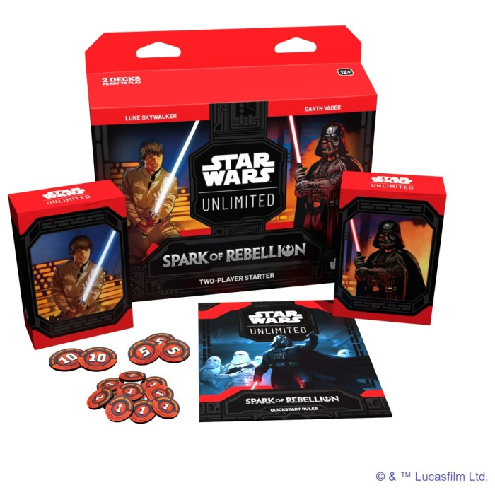Star Wars Unlimited: Spark of Rebelion Kit Starter Deck - 2 Mazos - Daño en caja-Kantocards