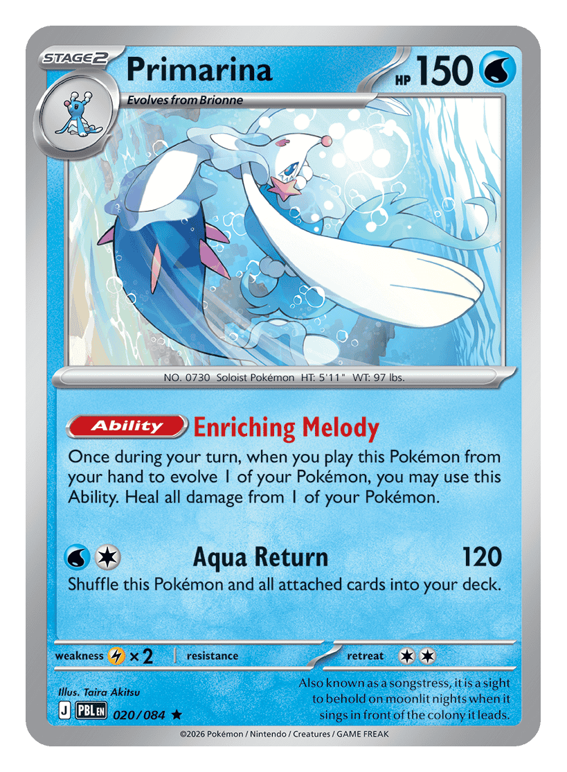 Primarina - 020/084 - rare (holo)