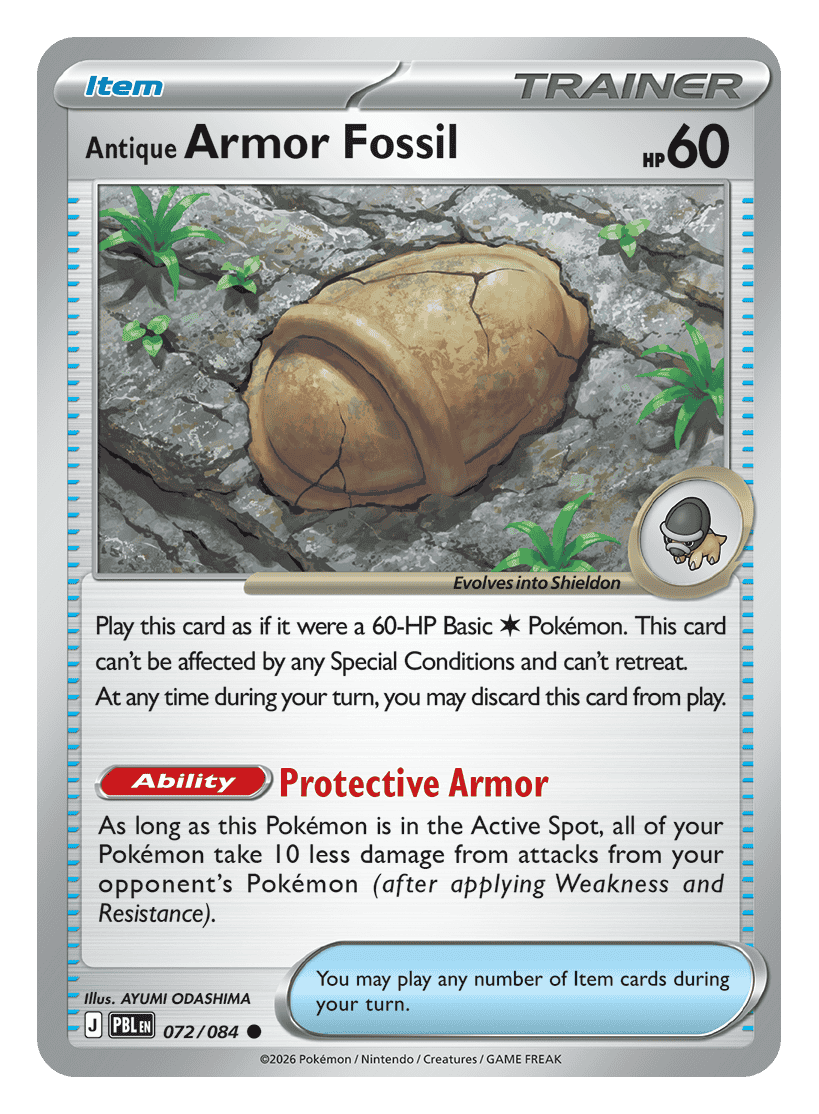 Antique Armor Fossil 072/084 - common