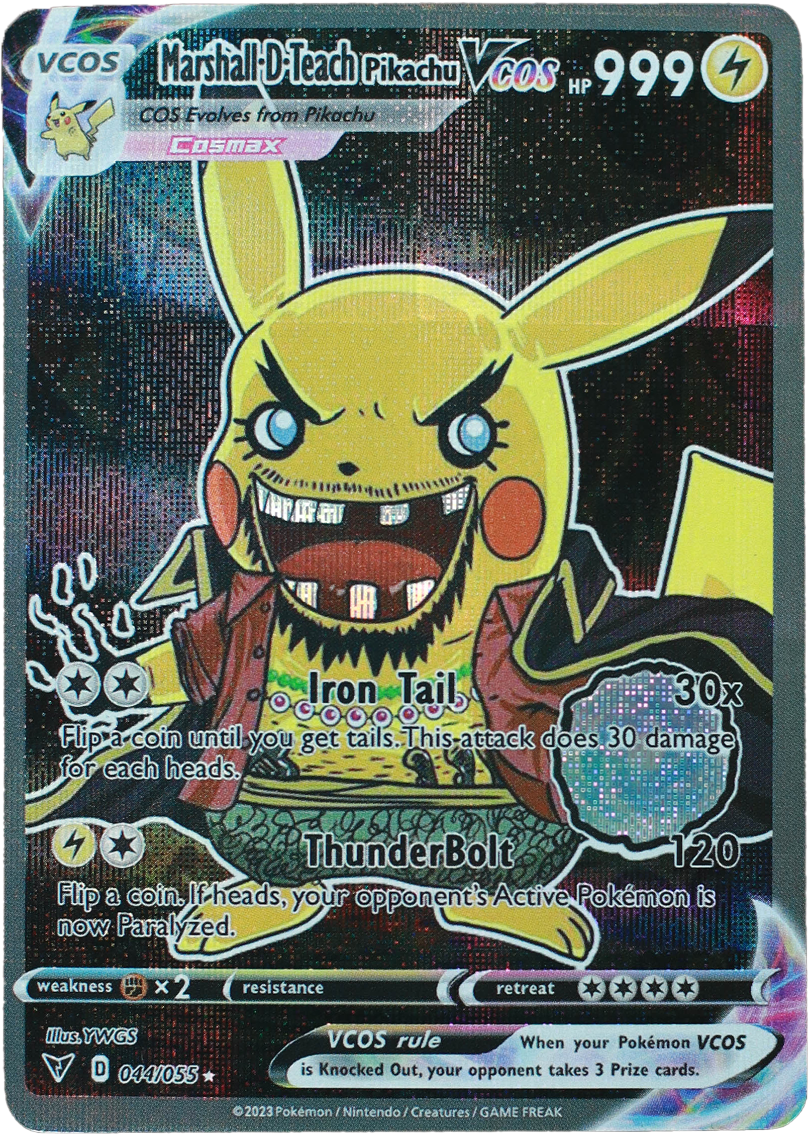 Pikachu Barba Negra (Carta custom no original)-Kantocards