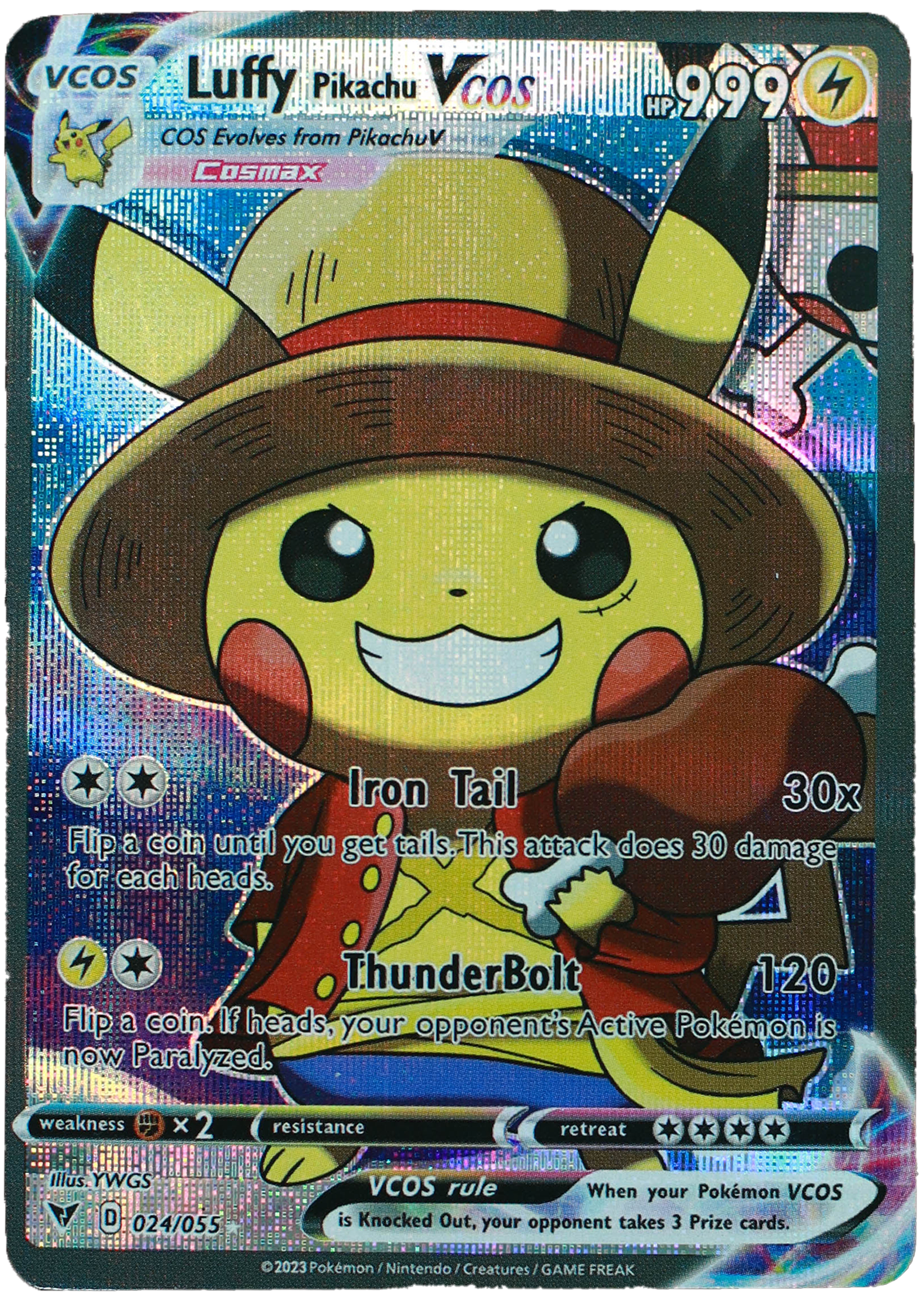 Pikachu Luffy (Carta custom no original)