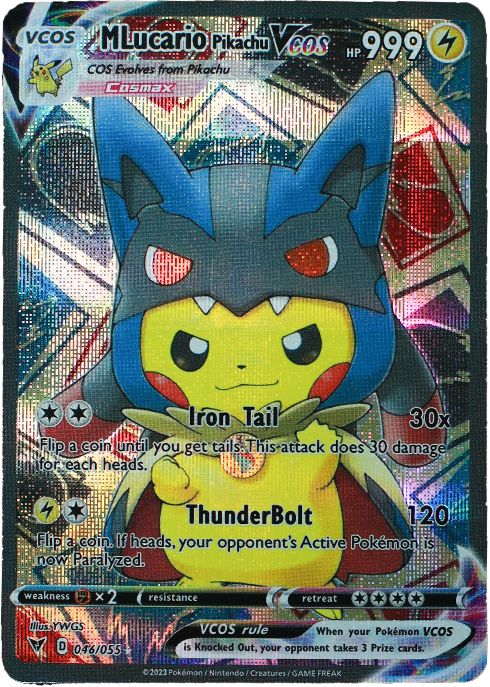 Pikachu M Lucario (Carta custom no original)-Kantocards