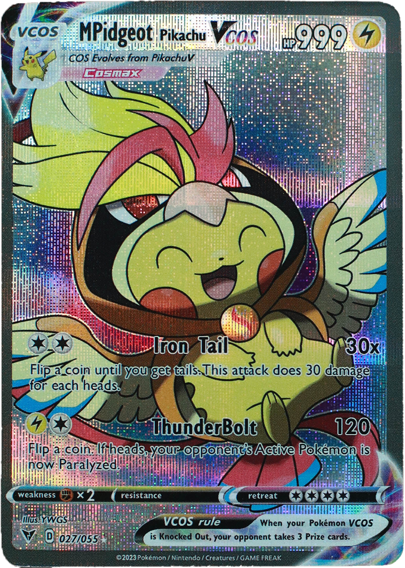 Pikachu M Pidgeot (Carta custom no original)-Kantocards