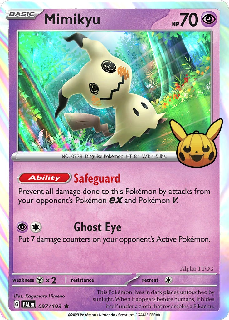 Mimikyu 097/193 - Rare Holo - Trick or Trade 2023-Kantocards