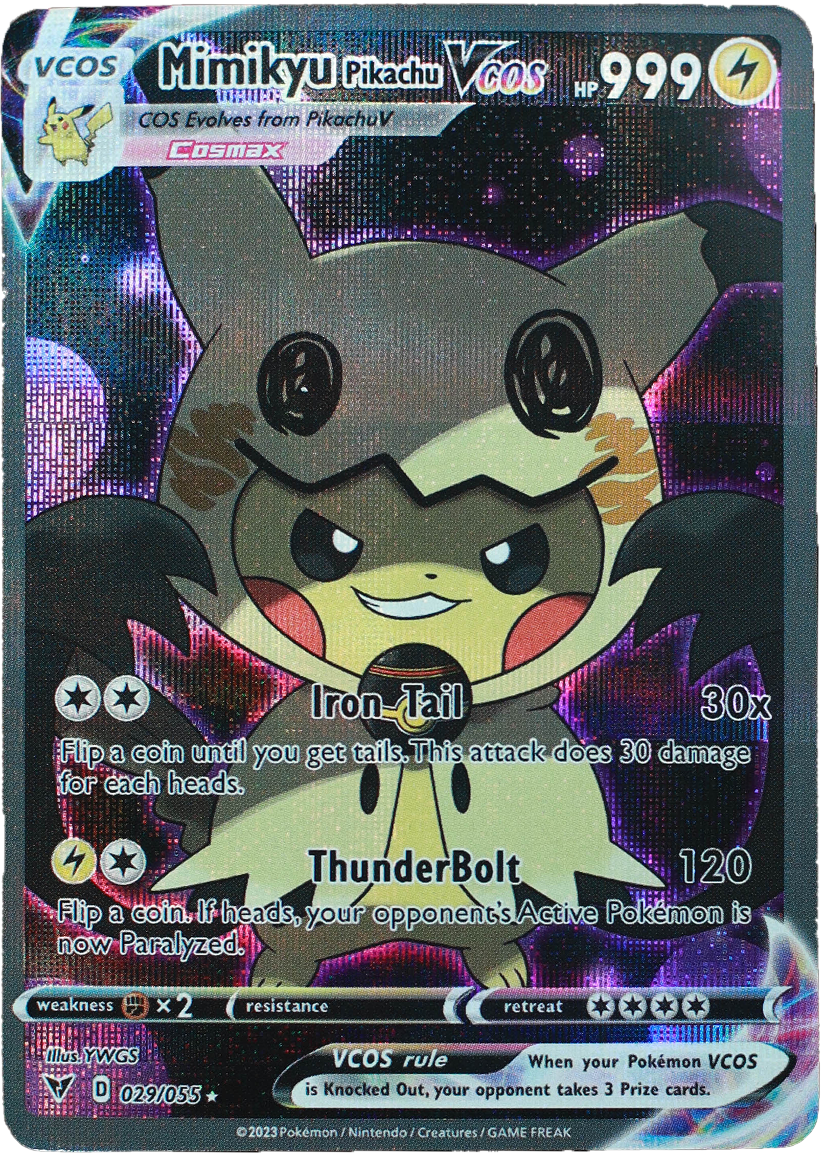 Pikachu Mimikyu (Carta custom no original)