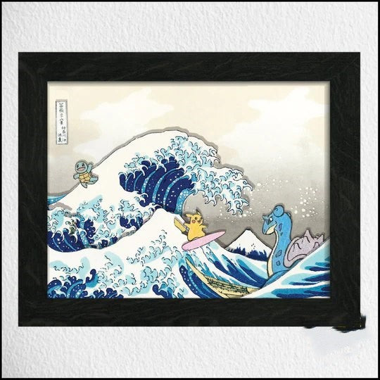 PIKACHU SURF CUADRO (SE ENTREGA EN 2 SEMANAS )-Kantocards