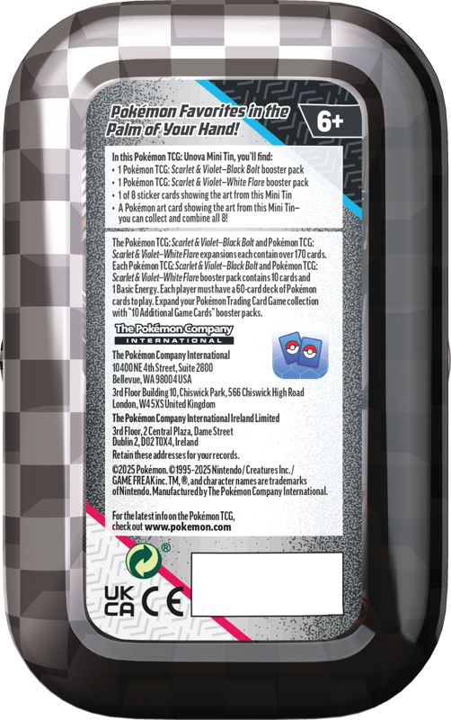 Black Bolt & White Flare - Unova Mini Tin-Kantocards