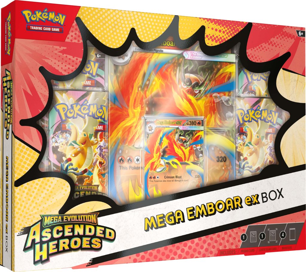 Ascended Heroes (ESPAÑOL) Mega Meganium ex Box - Mega Emboar ex Box - Mega Feraligatr ex Box (Trio) (PREVENTA)