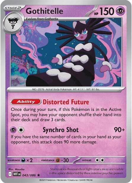 Gothitelle 043/086 - Rare - Reverse Holo-Kantocards