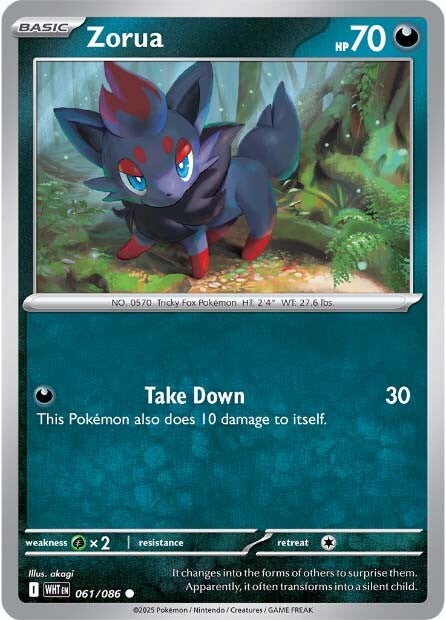 Zorua 061/086 - Common-Kantocards