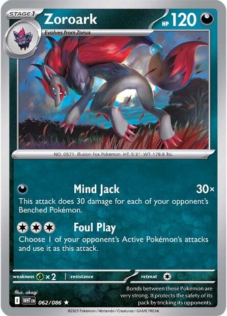 Zoroark 062/086 - Rare - Holo-Kantocards