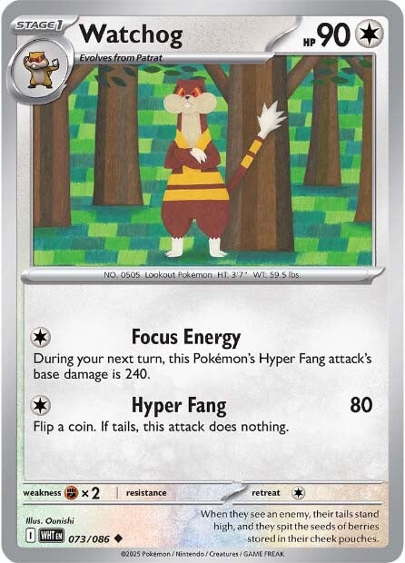 Watchog 073/086 - Uncommon-Kantocards
