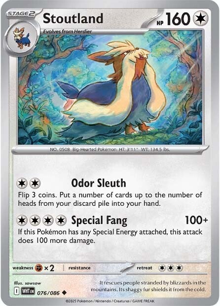 Stoutland 076/086 - Uncommon-Kantocards