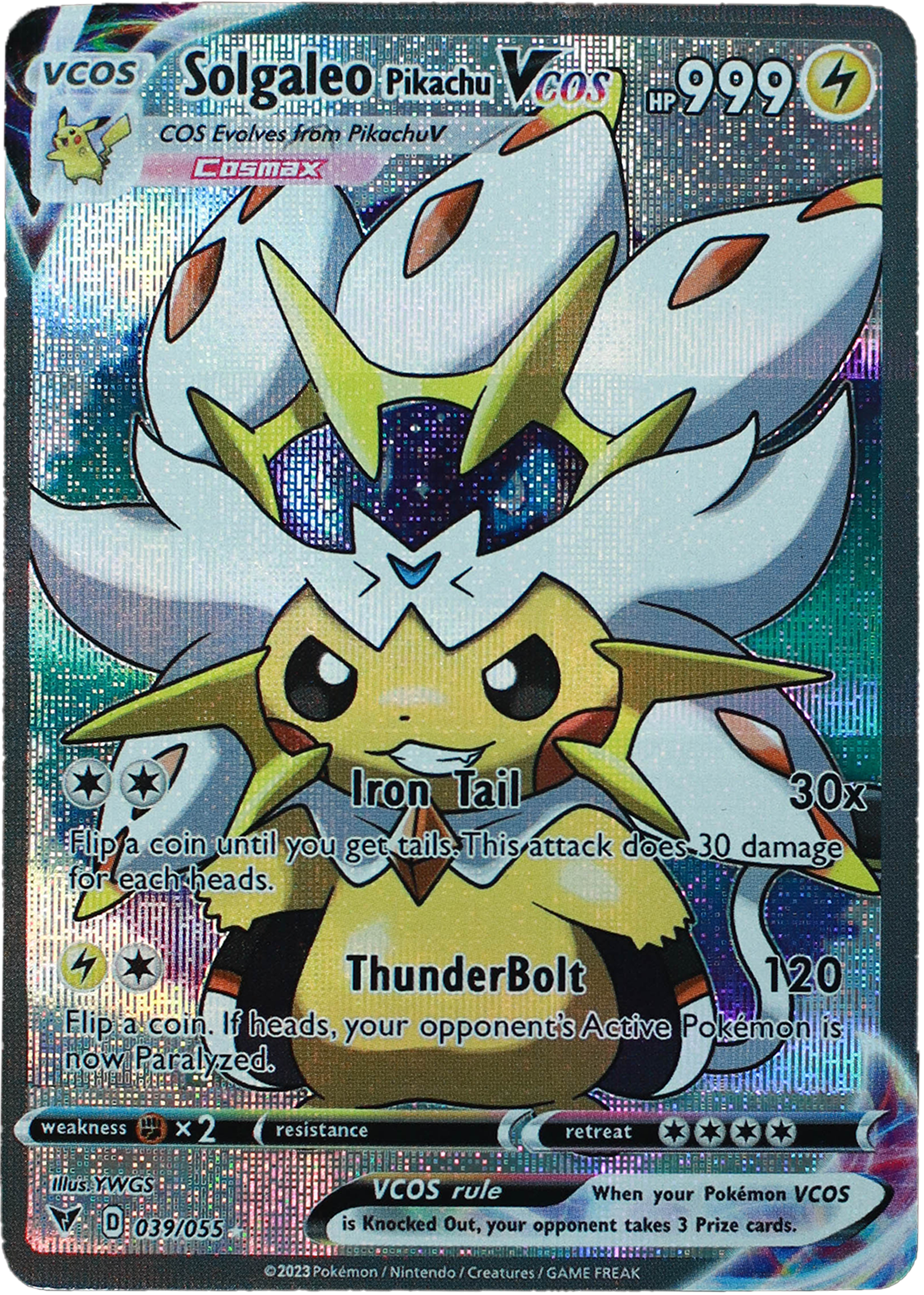 Pikachu Solgaleo (Carta custom no original)-Kantocards