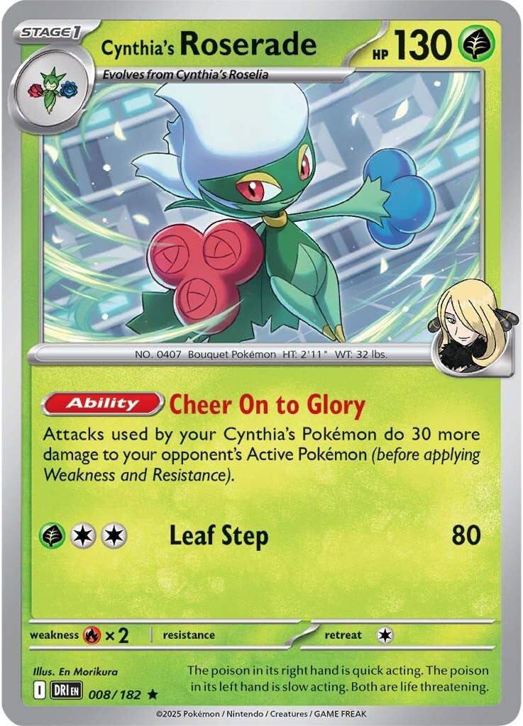 Cynthia's Roserade 008/182 - Rare-Kantocards