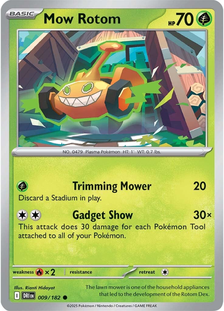 Mow Rotom 009/182 - Common - Reverse Holo-Kantocards