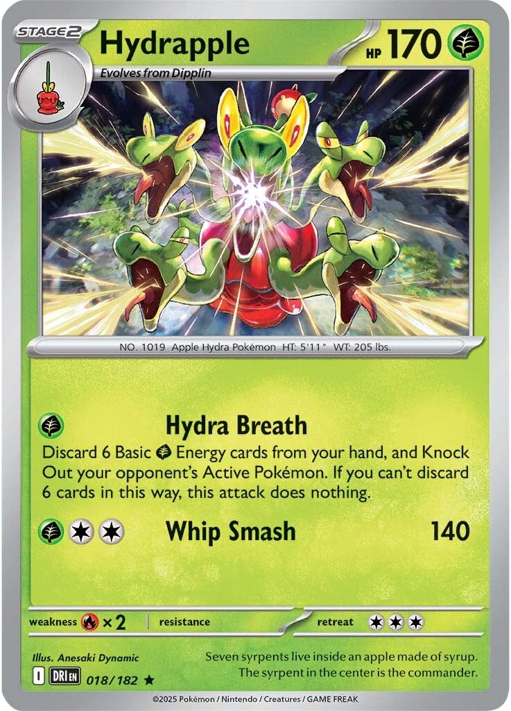 Hydrapple 018/182 - Rare - Reverse Holo-Kantocards