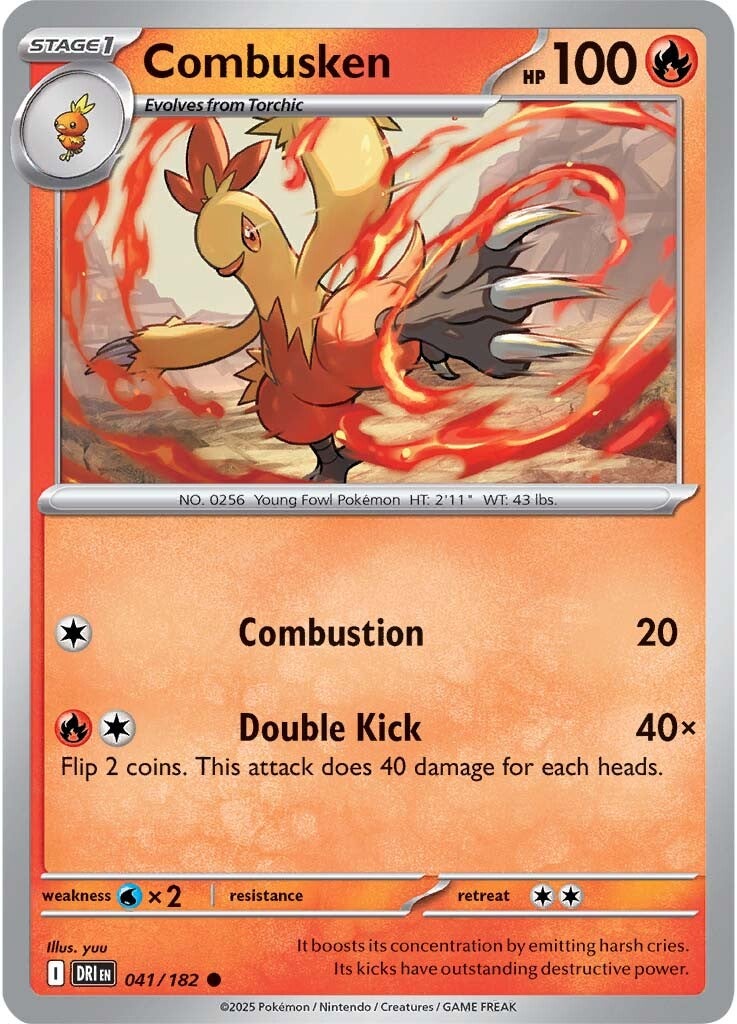 Combusken 041/182 - Common - Reverse Holo-Kantocards