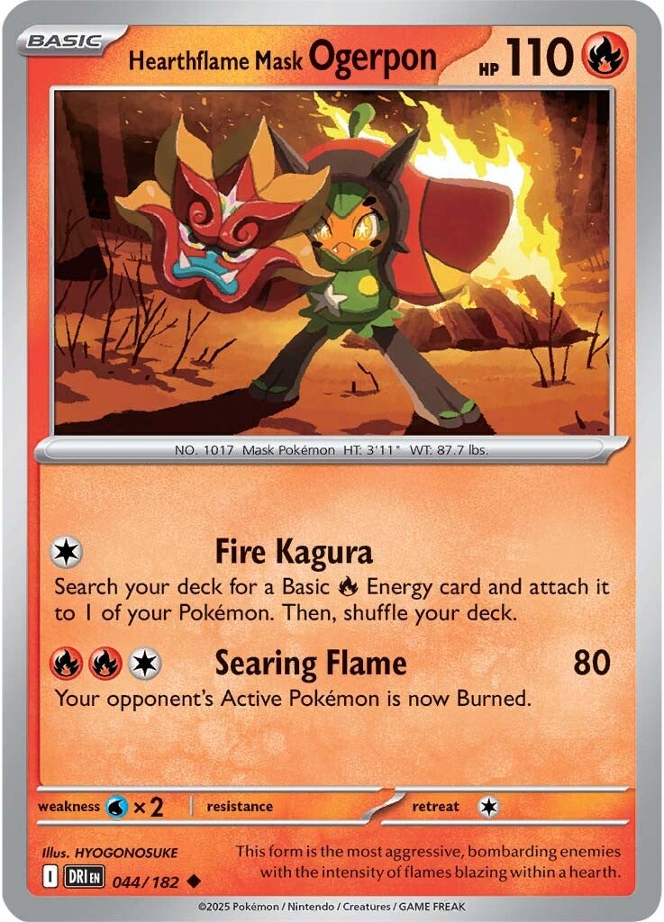 Hearthflame Mask Ogerpon 044/182 - Uncommon-Kantocards