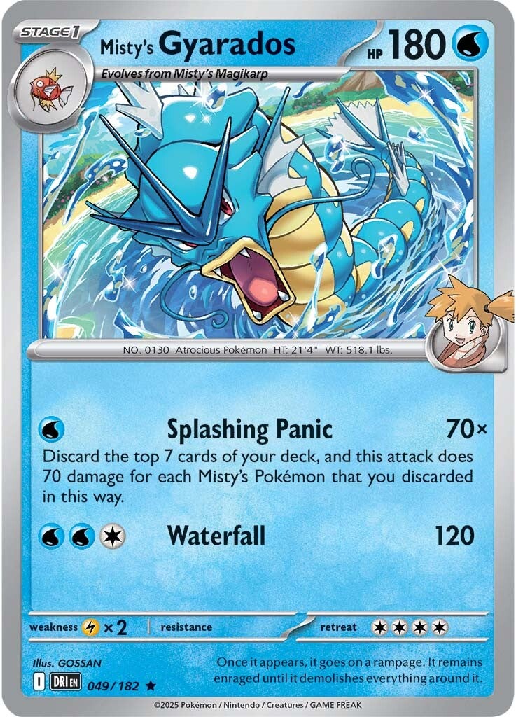 Misty's Gyarados 049/182 - Rare - Reverse Holo-Kantocards