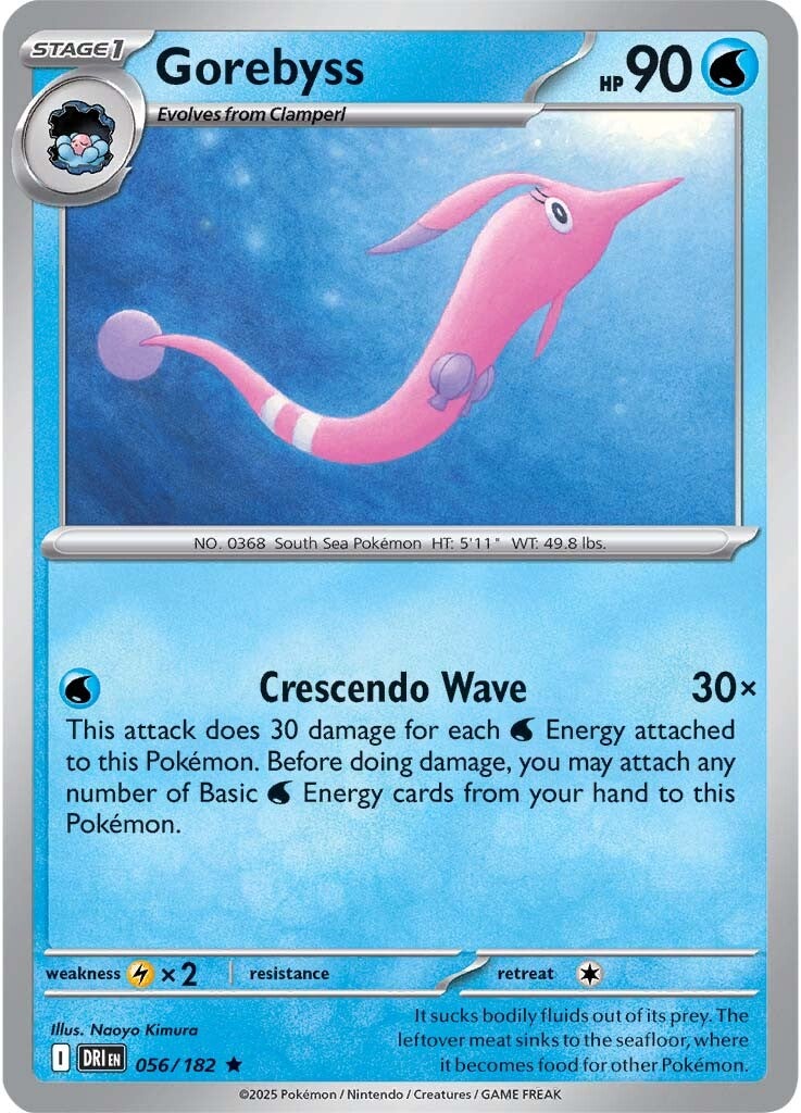 Gorebyss 056/182 - Rare - Reverse Holo-Kantocards