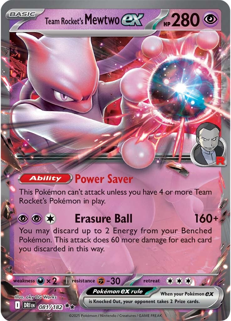 Team Rocket's Mewtwo ex 081/182 - Double Rare-Kantocards