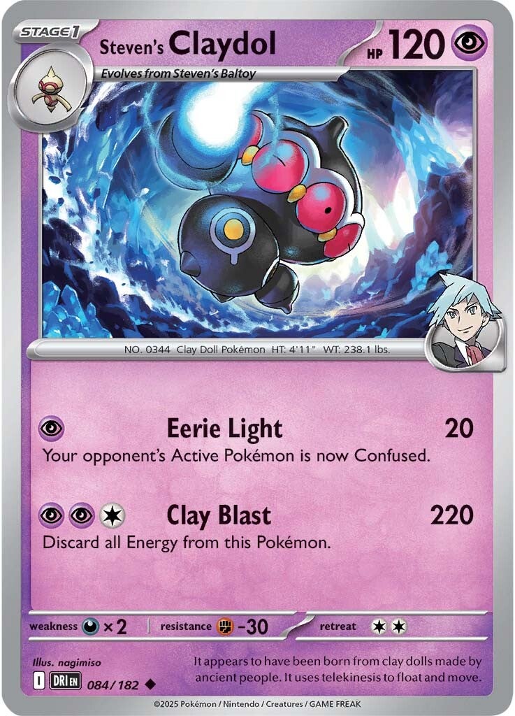 Steven's Claydol 084/182 - Uncommon-Kantocards