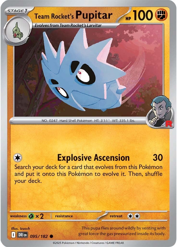 Team Rocket's Pupitar 095/182 - Common-Kantocards