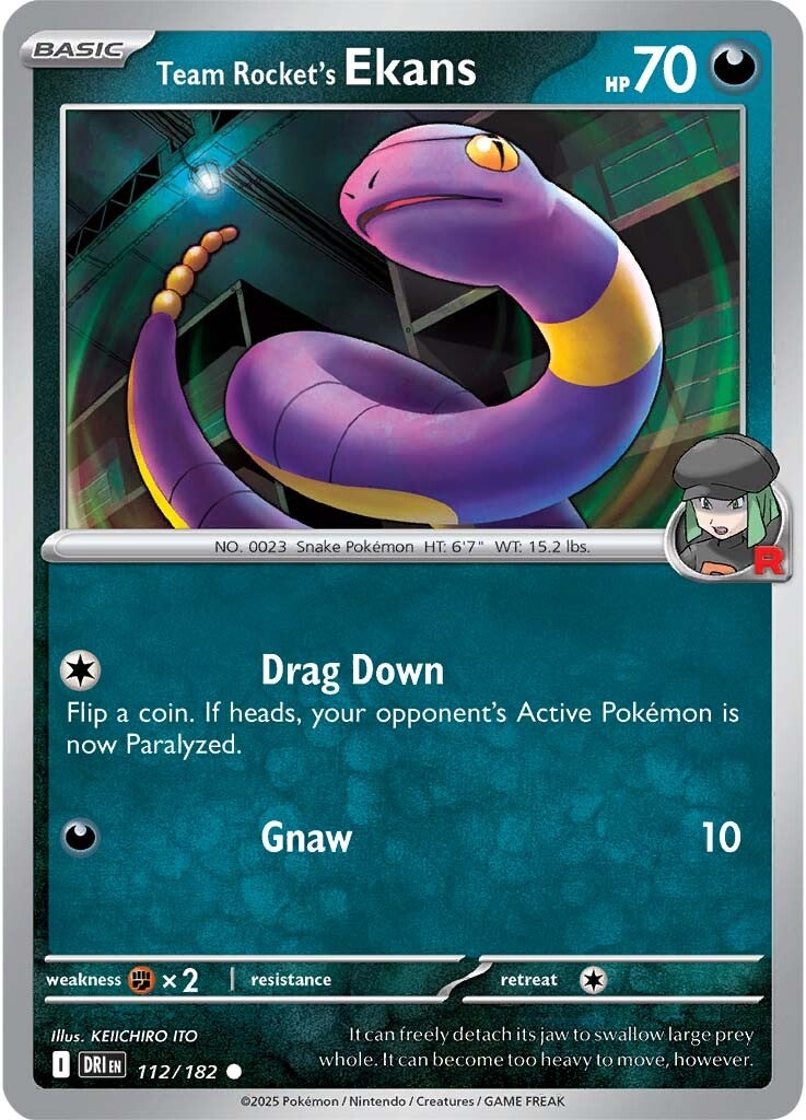 Team Rocket's Ekans 112/182 - Common-Kantocards