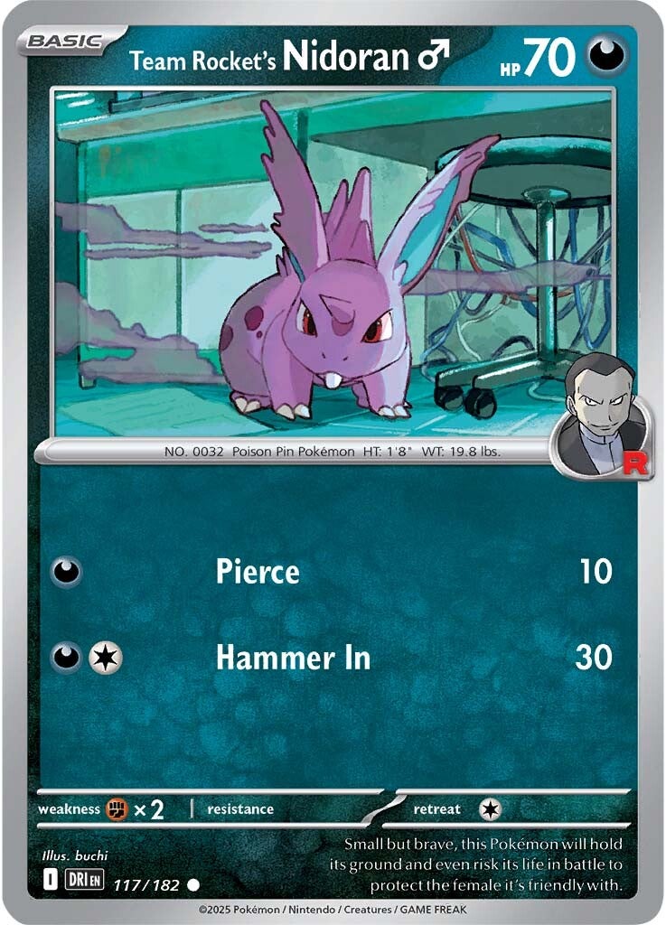 Team Rocket's Nidoran 117/182 - Common-Kantocards