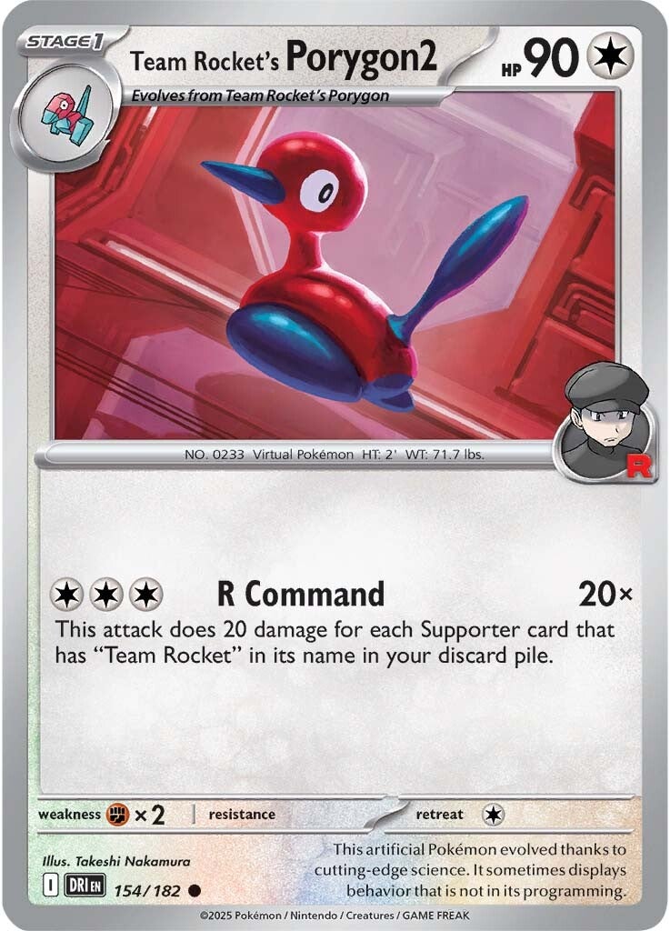 Team Rocket's Porygon 2 154/182 - Common-Kantocards