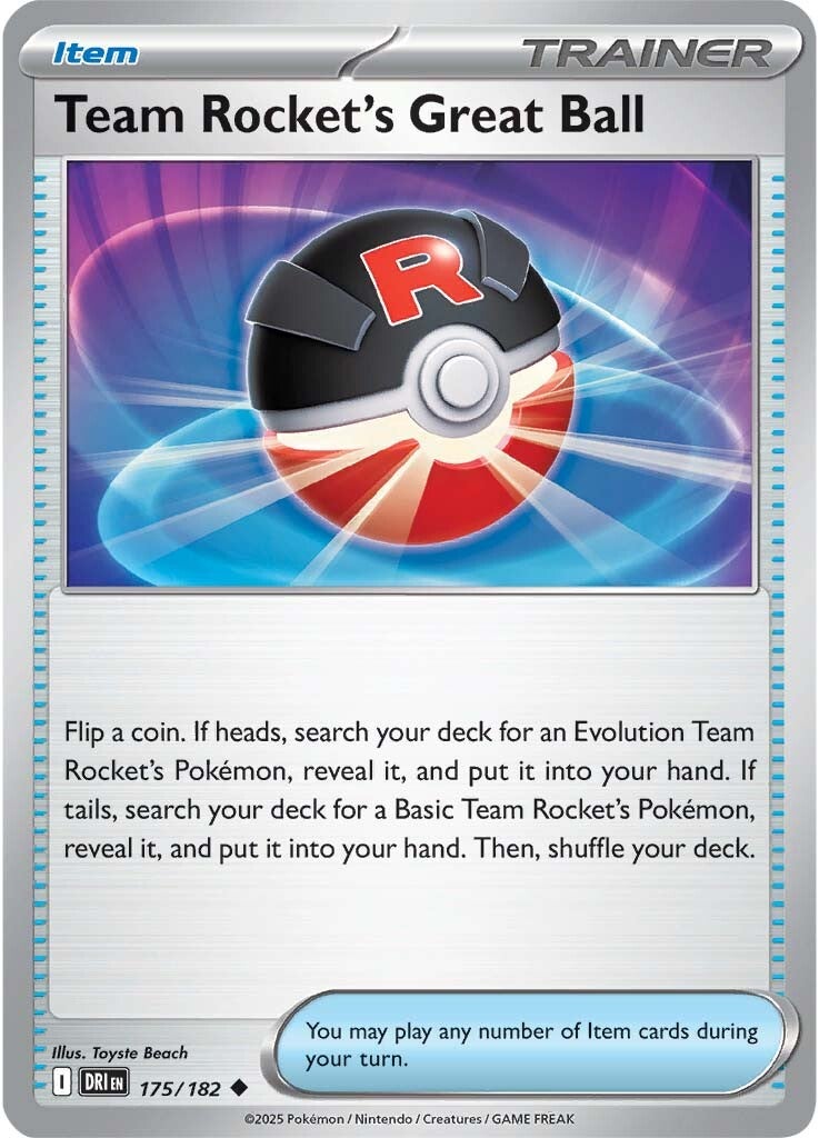 Team Rocket's Great Ball 175/182 - Uncommon - Reverse Holo-Kantocards