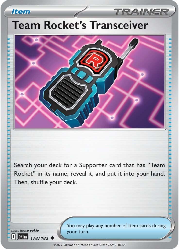 Team Rocket's Transceiver 178/182 - Uncommon - Reverse Holo-Kantocards