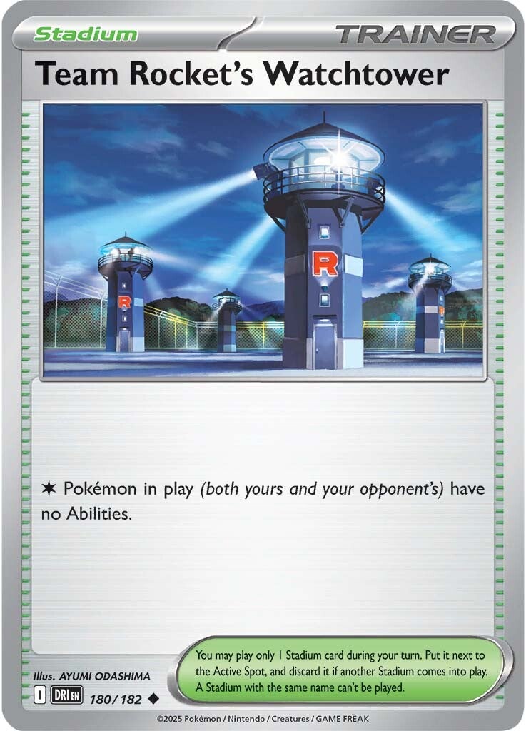 Team Rocket's Watchtower 180/182 - Uncommon - Reverse Holo-Kantocards