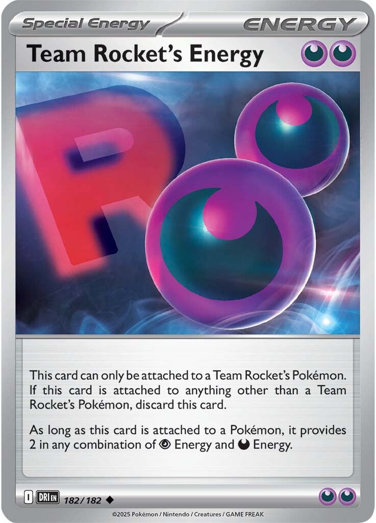 Team Rocket's Energy 182/182 - Uncommon - Reverse Holo-Kantocards