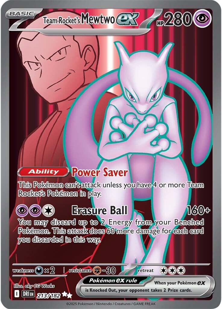 Team Rocket's Mewtwo ex 213/182 - Ultra Rare-Kantocards