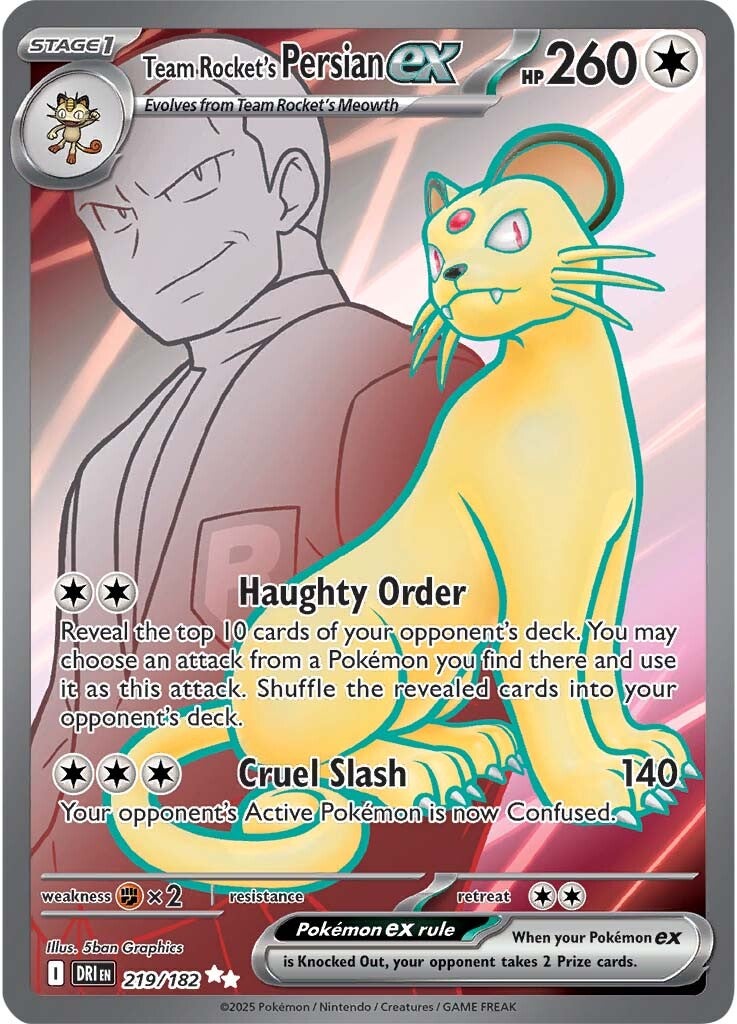 Team Rocket's Persian ex 219/182 - Ultra Rare-Kantocards