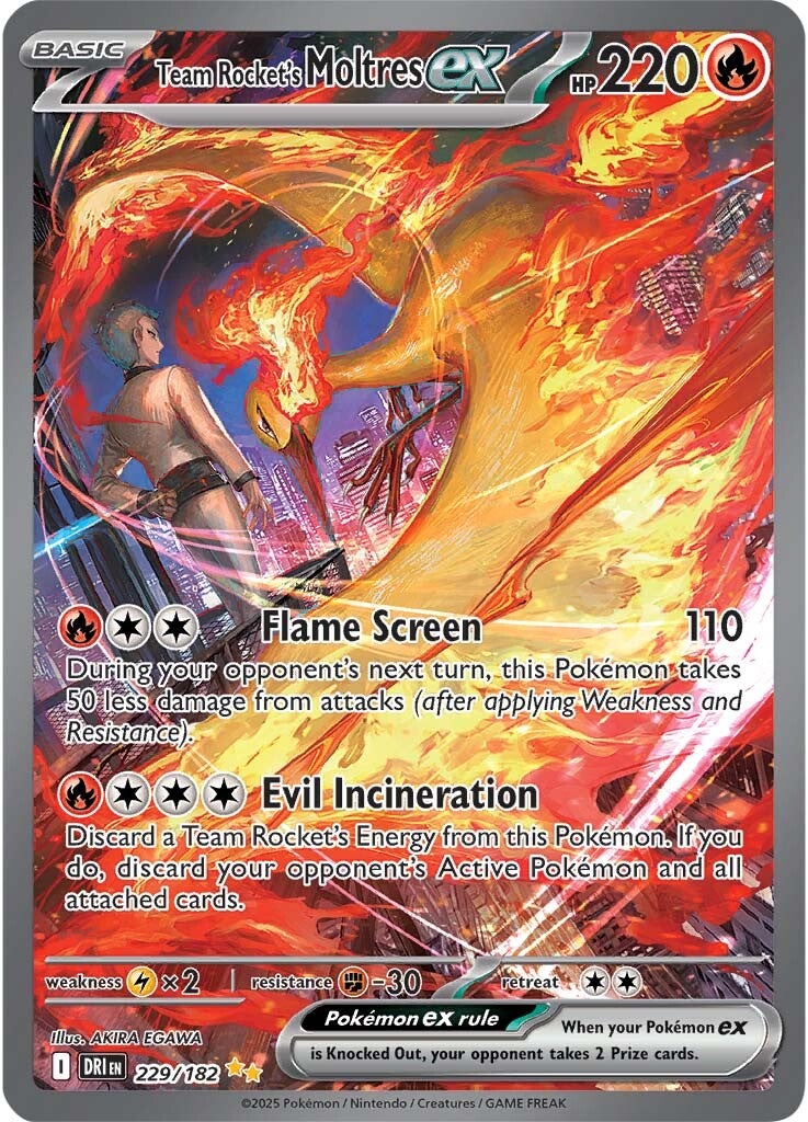 Team Rocket's Moltres ex 229/182 - Special Illustration Rare-Kantocards