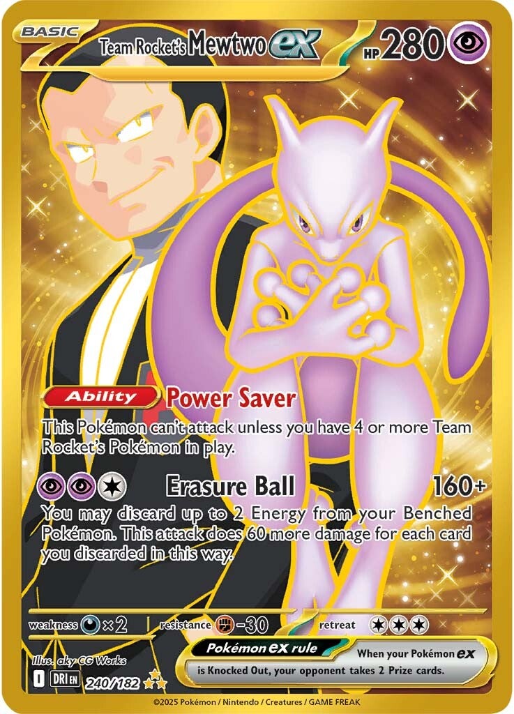 Team Rocket's Mewtwo ex 240/182 - Hyper Rare-Kantocards