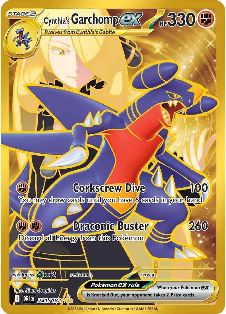 Cynthia's Garchomp ex 241/182 - Hyper Rare-Kantocards