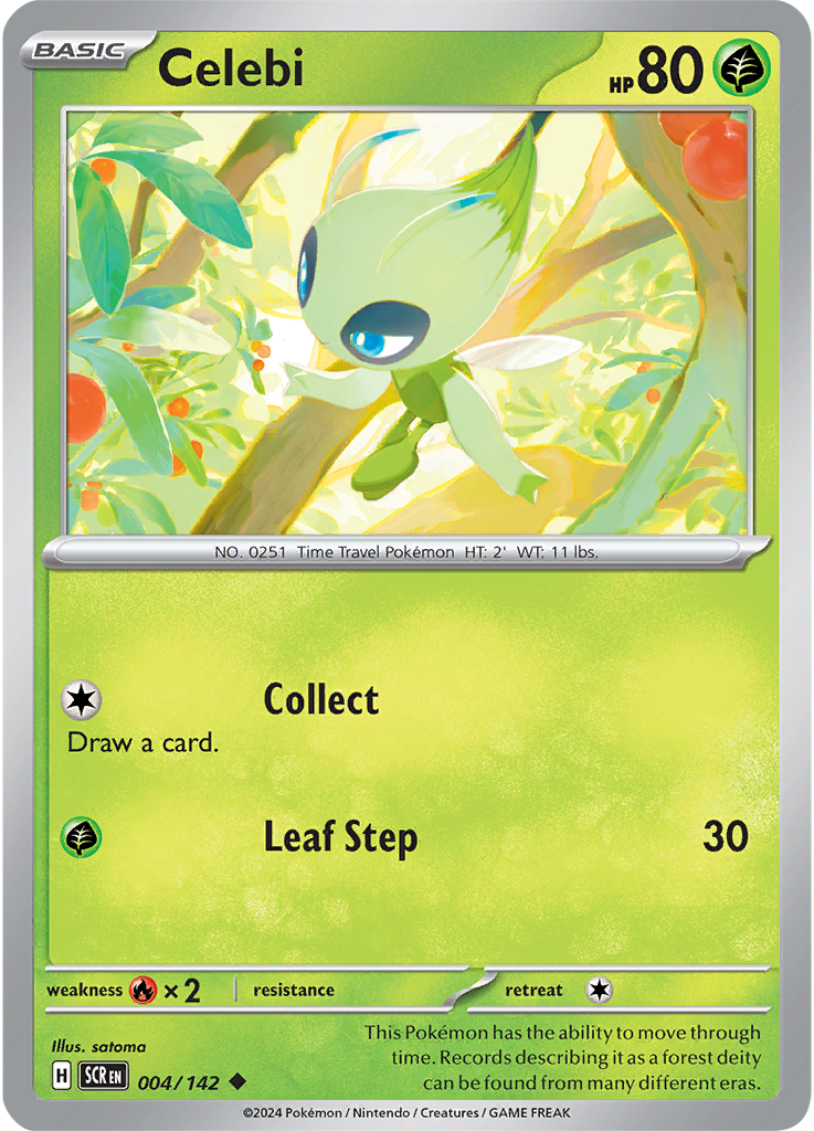 Celebi 004/142 - Uncommon - Reverse Holo-Kantocards