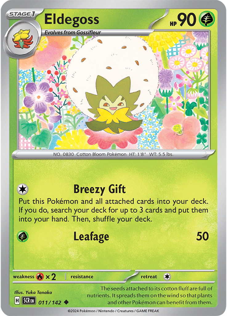 Eldegoss 011/142 - Uncommon - Reverse Holo-Kantocards