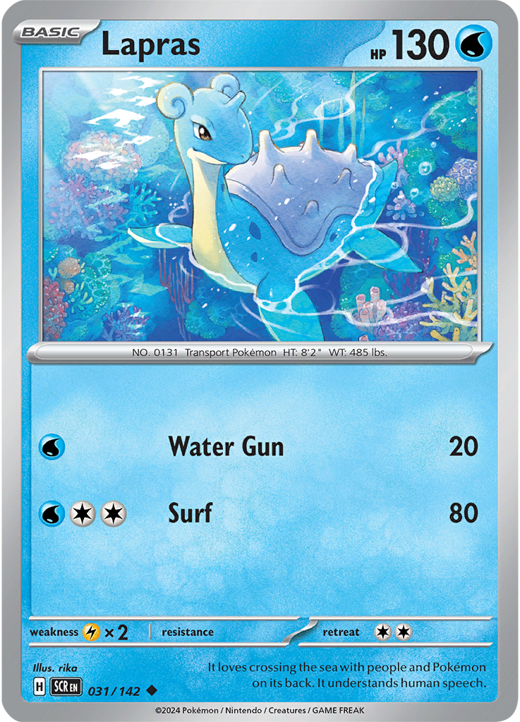 Lapras 031/142 - Uncommon-Kantocards