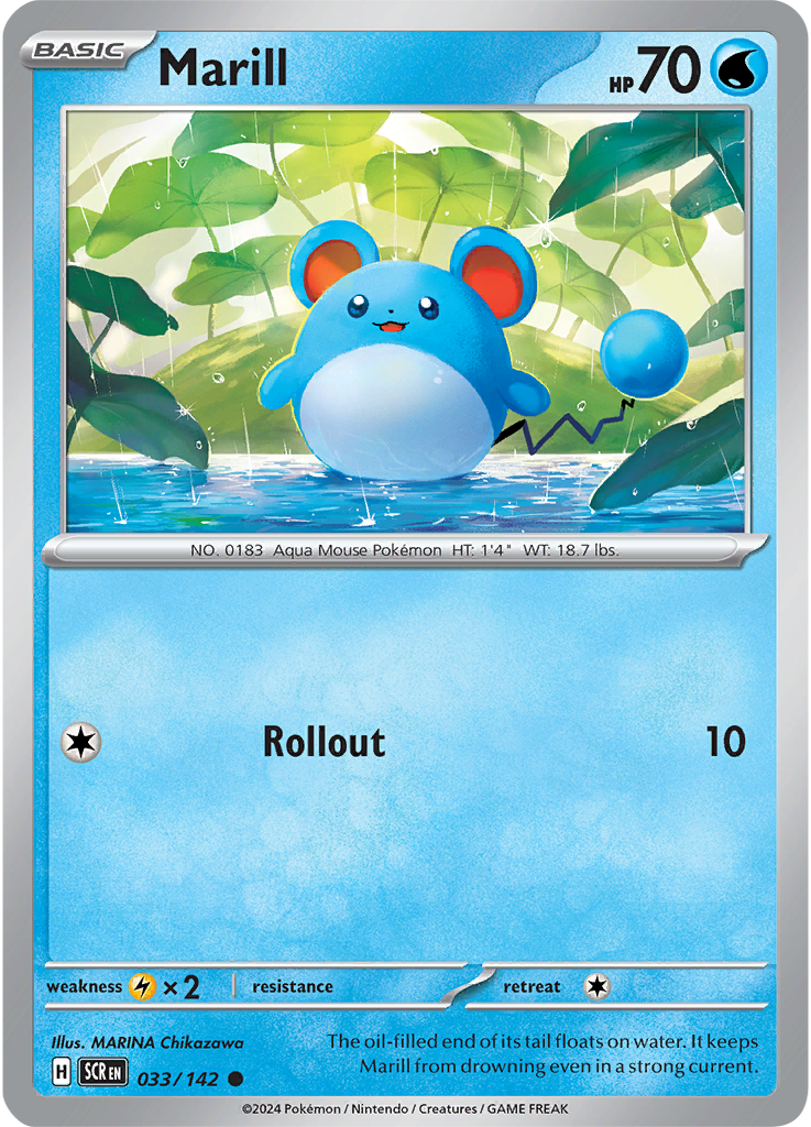 Marill 033/142 - Common - Reverse Holo-Kantocards
