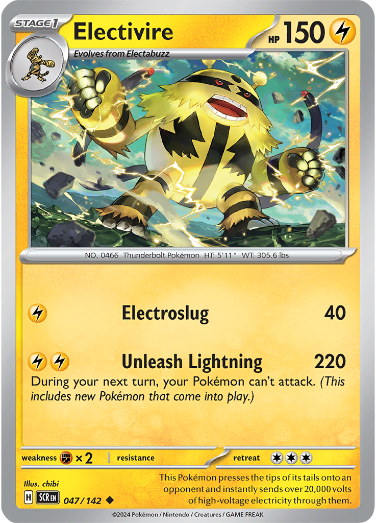 Electivire 047/142 - Uncommon - Reverse Holo-Kantocards