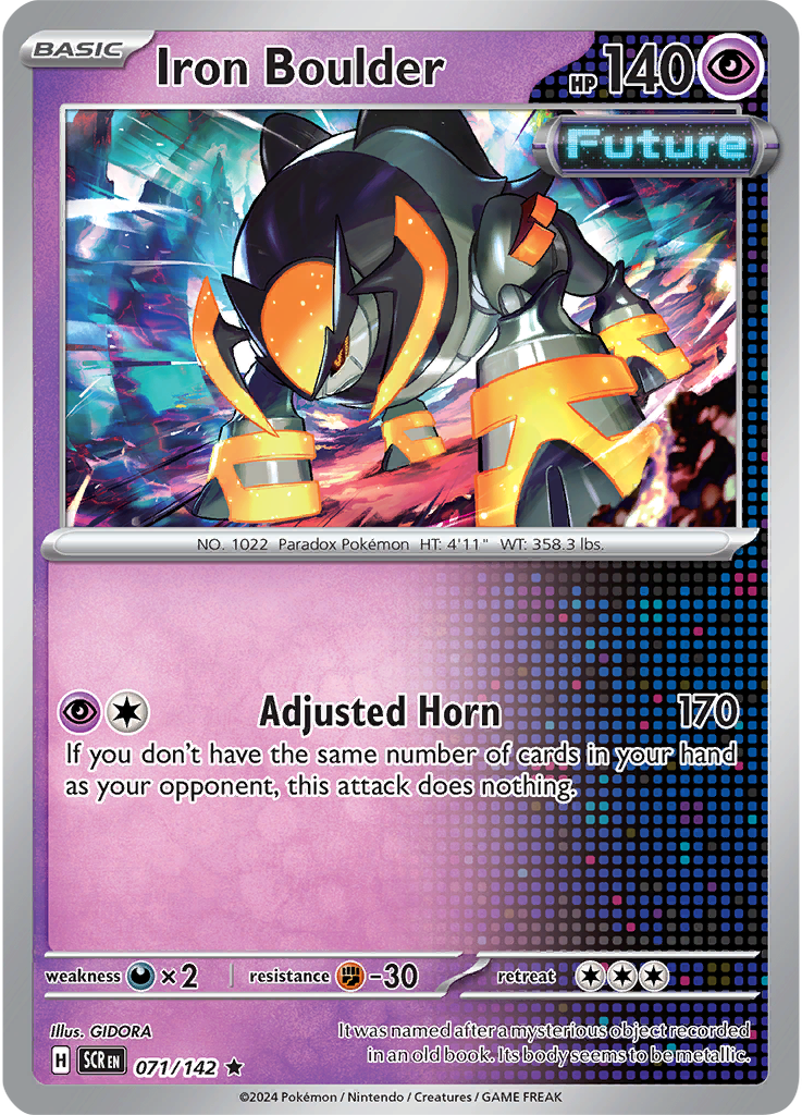 Iron Boulder 071/142 - Rare - Reverse Holo-Kantocards