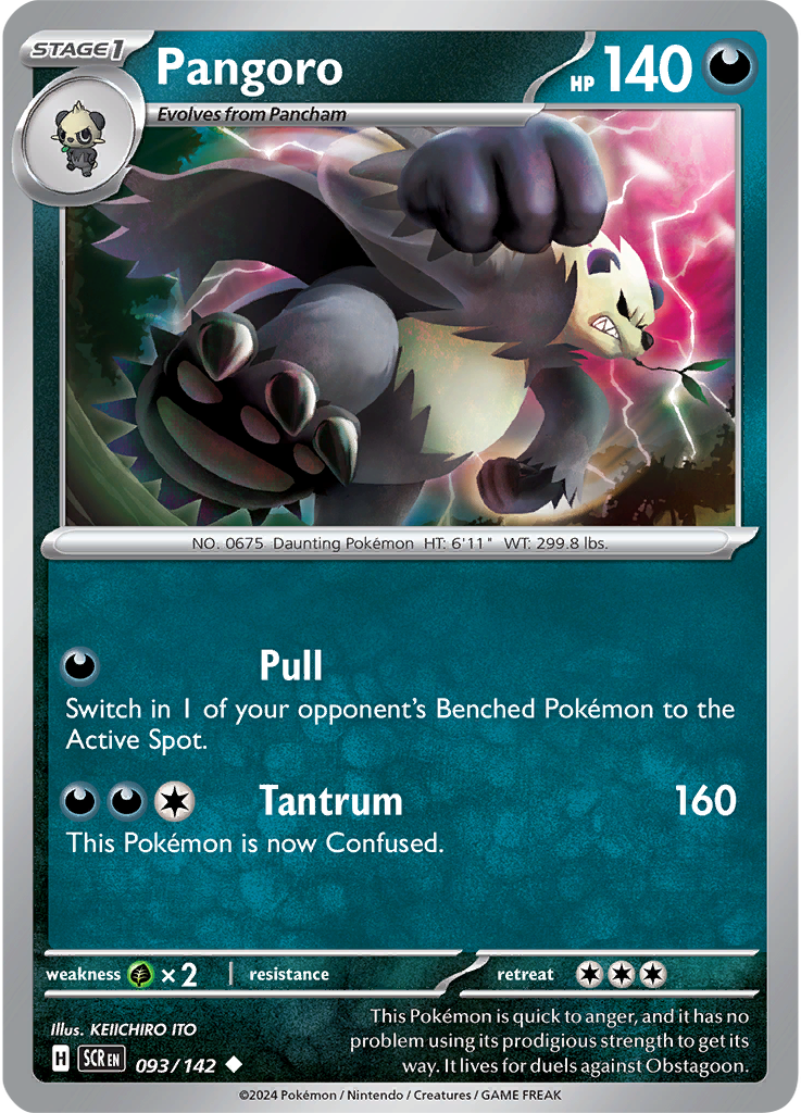 Pangoro 093/142 - Uncommon - Reverse Holo-Kantocards